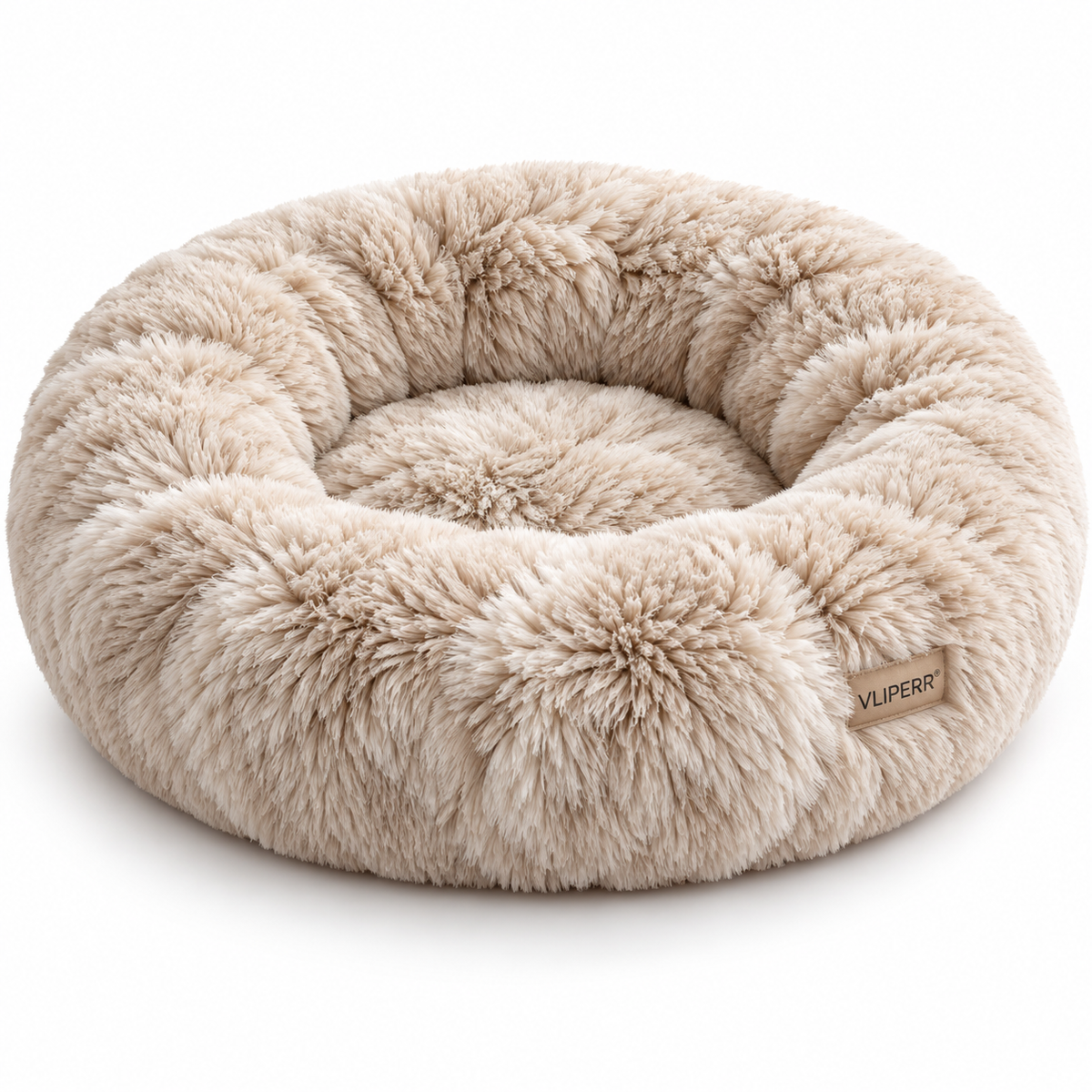 VLIPERR® CalmNest Washable Plush Calming Pet Bed