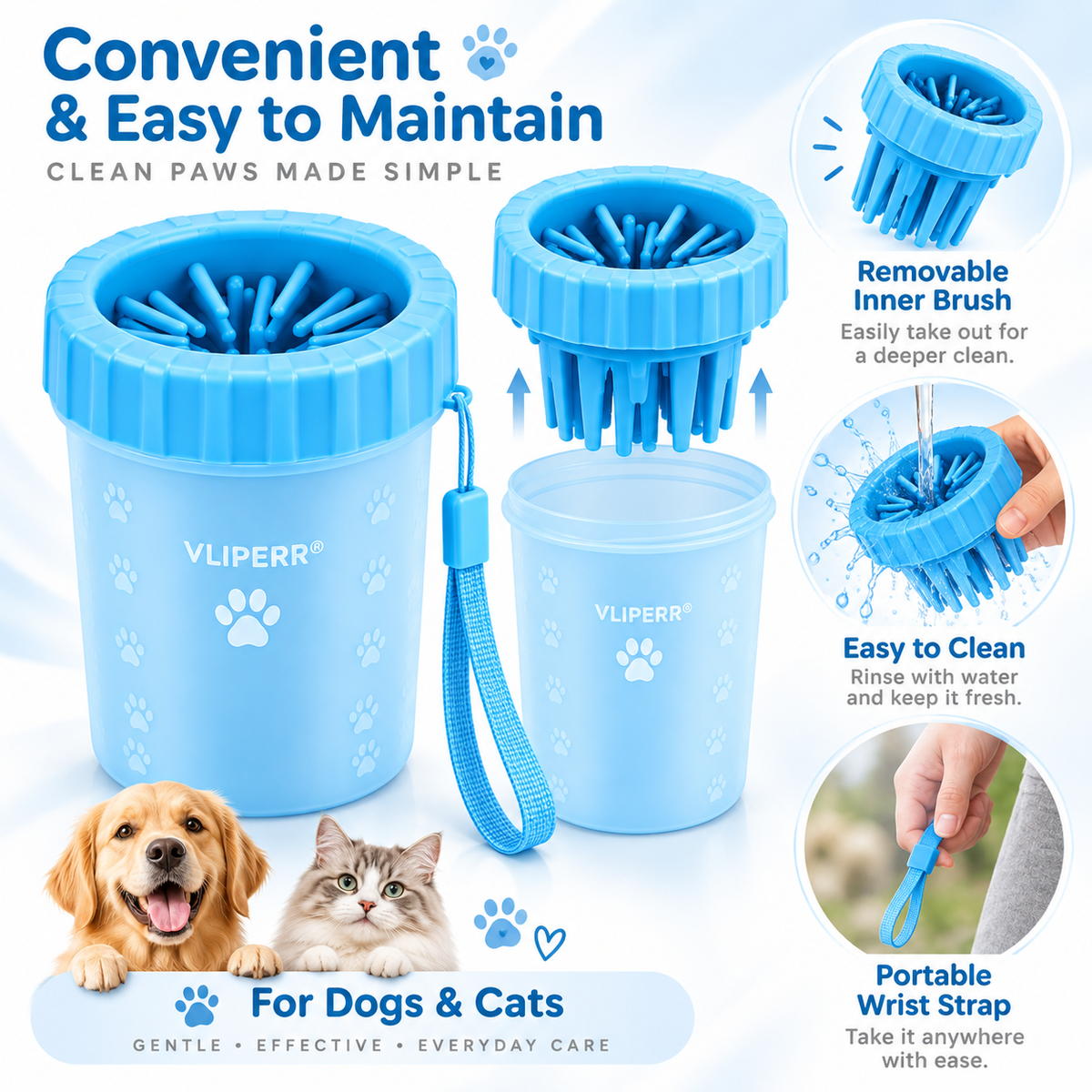 VLIPERR® PawClean Silicone Pet Paw Washer Cup