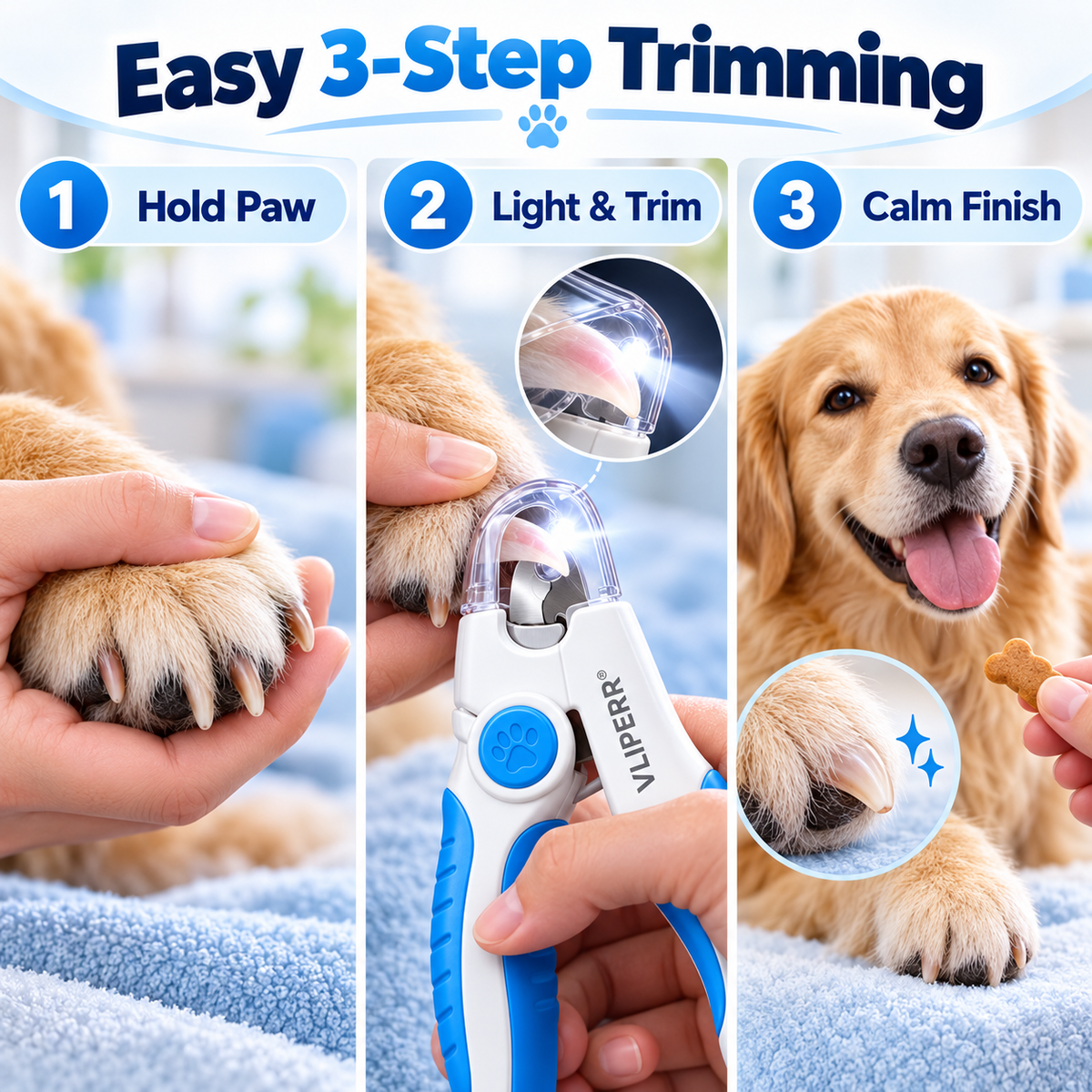 VLIPERR® PawTrim LED Pet Nail Clipper with Safety Guard