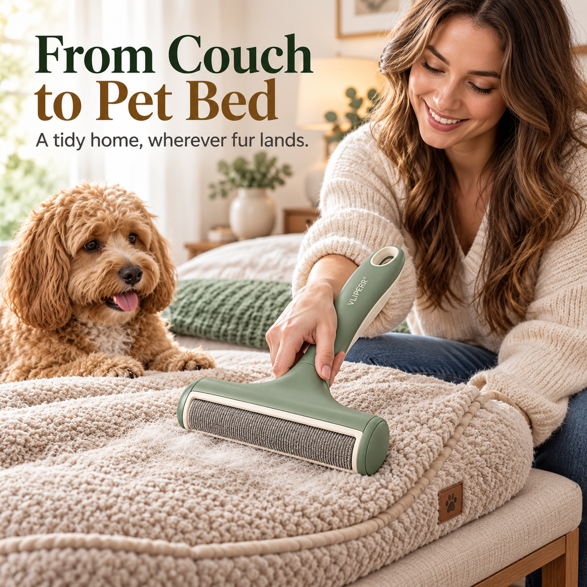 VLIPERR® FurVac Reusable Furniture Pet Hair Remover Brush