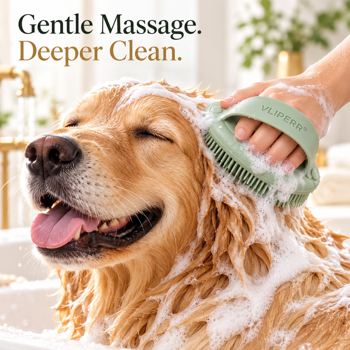 VLIPERR® BathBuddy Silicone Pet Shampoo & Massage Brush