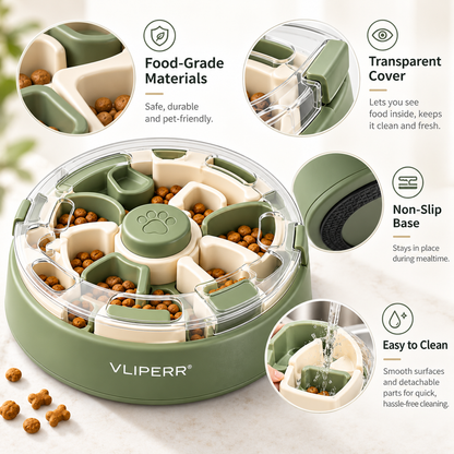 VLIPERR® FeedMate Interactive Slow Feeder Puzzle Bowl
